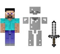 Mattel Minecraft Diamond Level Steve, 5.5-inch Collector Action Figure with Die-