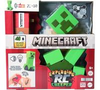 Mattel Minecraft Exploding RC Creeper with Lights & Sounds | Creeper Toy with 10 Explosion Particles, Game-Authentic Movement & Pixelated Design , HRR48