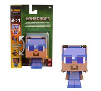 Mattel Minecraft Flippin’ Figs Figures with 2-in-1 Fidget Play, 3.75-inch Scale Toy with Large Head & Pixelated Design (Characters May Vary)