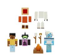Mattel Minecraft Game, Creator Series Action Figures and Accessories, Camp Enderwood Steve and Mob Figures, Collectible Gift for Kids, HLP58