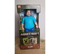 Mattel Minecraft Large-Scale Action Figure, 12-inch Posable Steve Toy Collectibl