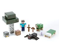 MATTEL Minecraft Overworld Noob Adventure Pack Figures Accessories and Papercraft Blocks, Complete Play in a Box, Toy for Kids Ages 6 Years and Older