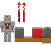 Mattel Minecraft Redstone Charged Series Action Figure & Accessories, Protector’s Firework Launcher Set with Launch Feature, 3.25-inch Scale Collectible Toy, JKK10