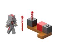 Mattel Minecraft Redstone Charged Series Action Figure & Accessories | Action Figure & Accessories, Protector’s Firework Launcher Set with Launch Feature, 3.25-inch Scale Collectible Toy, JKK10