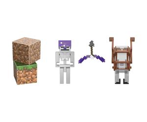 Mattel Minecraft Skeleton Craft-a-Block 2-Pk Action Figures & Toys to Create Explore and Survive Authentic Pixelated Designs Collectible Gifts for