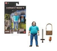 Mattel Minecraft Steve Action Figure 10 cm for setting in various poses and accessories, a toy inspired by the film "Minecraft: Film", JFR57