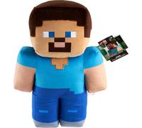 Mattel Minecraft Steve Jumbo Plush Figure, Large 16-inch Soft Doll with Pixelated Design Inspired by the Video Game, HWD76