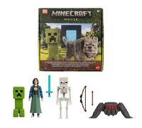 Mattel Minecraft Story Set with 4 Action Figures & 3 Accessories, Overworld Encounters Pack Inspired by A Minecraft Movie, Toy Collectible, JFR70
