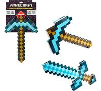 Mattel Minecraft Toys, Sword and Pickaxe, Minecraft Game Transforming Kid size Role-play Accessory, FCW14, AB130