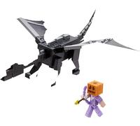 Mattel Minecraft Toys Ultimate Ender Dragon Large Action Figure with Steve Accessories and 4 x 8.5 cm, Play with Lights, Sound, Fog and Colour Changing