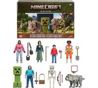 Mattel Minecraft Ultimate Movie Pack with 8 Action Figures & 8 Accessories Including 4-inch Steve & Creeper, Collectible Toy Set