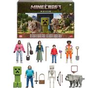 Mattel Minecraft Ultimate Movie Pack with 8 Action Figures & 8 Accessories Including 4-inch Steve & Creeper, Collectible Toy Set