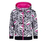 Mattel Monster High Zip through Hoodie for Girls, 100% Cotton, Grey