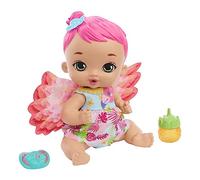 Mattel My Garden Baby Feed and Change Flamingo Baby Doll with Accessories like a Reusable Diaper, Bottle, and More Kid Toys, HPD12