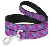 Mattel Pet Leash, Dog Leash, Barbie B Icon Blue Pink, 6 Feet Long 1.0 Inch Wide