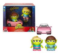 Mattel Pixar Alien Action Figures 2-Pack Barbie and Ken Remix Figures with Toy Car Collectible Gifts