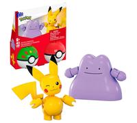 MEGA Pokémon Action Figure Building Toys Set, Poké Ball 2-Pack, Pikachu and Ditto with 42 Pieces, for Kids, JCT43