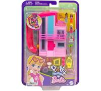 MATTEL POLLY POCKET BARBIE DREAMHOUSE COMPACT TOY PLAYSET WITH 3 MICRO DOLLS NEW