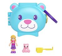 Mattel Polly Pocket Pet Connects HHW30 Blue Bear Micro Playset Figurine + Animal + Accessory
