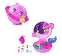 Polly Pocket Planet Polly Outer Space Compact | Portable Travel Toy, 1 Micro Doll, Pet Puppy & Themed Accessories, JCB18