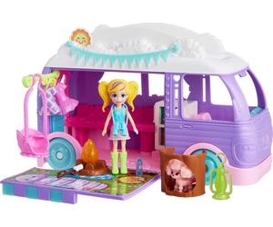 Mattel Polly Pocket: Tiny Worlds Big Surprises - Glamping Camper V... Toy NEW