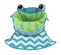 Mattel Replacement Part for Fisher-Price Sit-Me-Up Baby Floor Seat - FWY43 ~ Replacement Seat Cushion/Pad ~ Green and White Frog Print Chevron Pattern, Green, BLue, White, Black