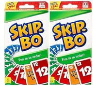 Mattel Skip-Bo and Skip-Bo Card Game, Combo Pack of 2