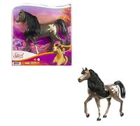 Mattel Spirit Untamed Herd Horse (Approx. 8-in), Moving Head, Bay Pinto with Long Black Mane & Playful Stance, Great Gift for Horse Fans Ages 3 Years Old & Up