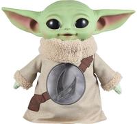 Mattel Star Wars The Mandalorian & Grogu Movie Grogu 11-inch Tall Plush with Embroidered Rondel Design on chest Vinyl Head Soft Plush Body and Hands, JKN43
