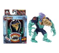 Mattel Street Sharks Slash Action Figure Toy, 90s TV Half-Man Villain, 6-Inch Articulated Nostalgia Toy with Real-Like Skin, Bite & Drill Action