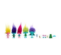 Mattel Trolls Band Together Toys, Best of Friends Pack with 5 Small Dolls & 2 Character Figures, Includes Queen Poppy Doll, HPW78