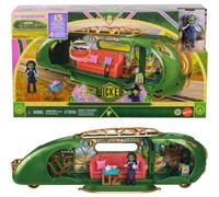 Mattel Universal Pictures Wicked Emerald City Train Playset with Elphaba Small Doll, 3 Play Spaces & 14 Accessories, Inspired by The Movie