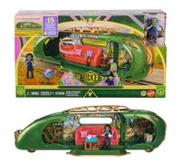 Mattel Universal Pictures’ Wicked Emerald City Train Playset with Elphaba Small Doll, 3 Play Spaces & 14 Accessories, Inspired by the Movie, JKM07