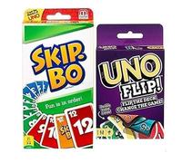 Mattel Uno Flip and Skip Bo 2-Pack Combo Card Game