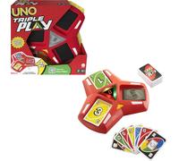Mattel UNO Triple Play Electronic Card Game Family Party Game Lights & Sounds Ag