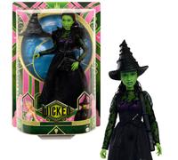 Mattel Wicked, Elphaba Fashion Doll & Accessories with Green Skin, Braided Black Hair, Posability & Removable Ballroom Look, HXT62
