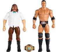 Mattel WWE Action Figure Battle Pack 2 Pack with WWE Championship Title Championship Showdown The Rock vs Mankind (HLL81)