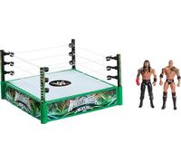 Mattel WWE Bloodline Rules Playset with Ring & 2 Action Figures, Includes The Rock & Roman Reigns 6-inch Superstar Collectibles, JDB55