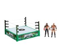 Mattel WWE Bloodline Rules Playset with Ring & 2 Action Figures, Includes The Rock & Roman Reigns 6-inch Superstar Collectibles, JDB55
