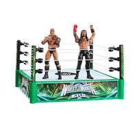 Mattel WWE Bloodline Rules Playset with Ring & 2 Action Figures, Includes The Rock & Roman Reigns 6-inch Superstar Collectibles, JNB02