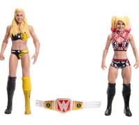 Mattel WWE Charlotte Flair vs Alexa Bliss Championship Showdown Action Figure 2-Pack with RAW Women's Championship, 6-inch