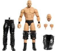 Mattel WWE Elite Collection Action Figure & Accessories, Premium Live Event “Stone Cold” Steve Austin Set, SummerSlam Series with Jesse “The Body” Ventura Build-A-Figure Parts, JHX79