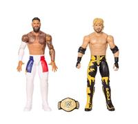 Mattel WWE Main Event Showdown Action Figures 2-Pack with Accessory, Series #27 Jey Uso vs Logan Paul Collectible Set, 6-inch , JHJ63