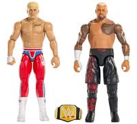 Mattel WWE Main Event Showdown Action Figures 2-Pack with Accessory, Series #24 Cody Rhodes vs Solo Sikoa Collectible Set, 6-inch, JHJ54