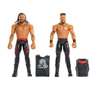 Mattel WWE Main Event Showdown Action Figures 2-Pack with Accessory, Series #24 Tama Tonga & Jacob Fatu Collectible Set, 6-inch, JHJ56