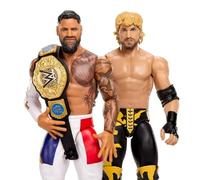 Mattel WWE Main Event Showdown Action Figures 2-Pack with Accessory, Series #27 Jey Uso vs Logan Paul Collectible Set, 6-inch , JHJ63