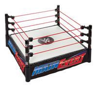 Mattel WWE Superstar Ring Playset with Main Event & RAW Labels - Pro Tension Ropes, Spring-Loaded Ring Mat, JDJ20