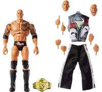 Mattel WWE Ultimate Edition Action Figure & Accessories, 6-inch The Rock Collectible Set, Swappable Heads & Hands, 30 Articulation Points