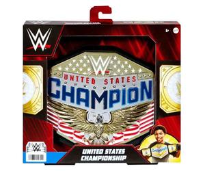 Mattel WWE United States US Championship Role Play Kids Title Belt, Authentic Styling with Adjustable Belt Ages 6 Years Old & Up, Youth, Black