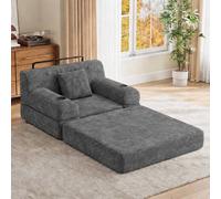 Matteo 1-Seater Sleeper Sofa - Corduroy - Modern - Sofa Bed in Dark Grey Matteo Dark Grey
